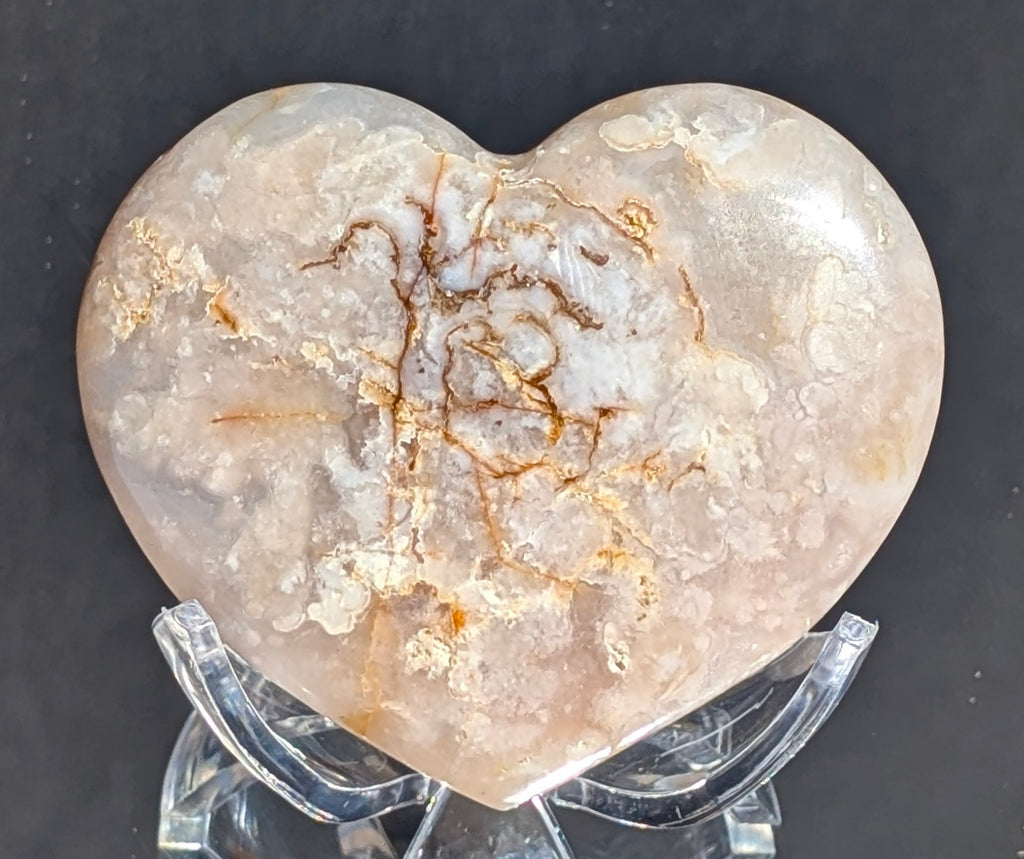 Flower Agate Heart G