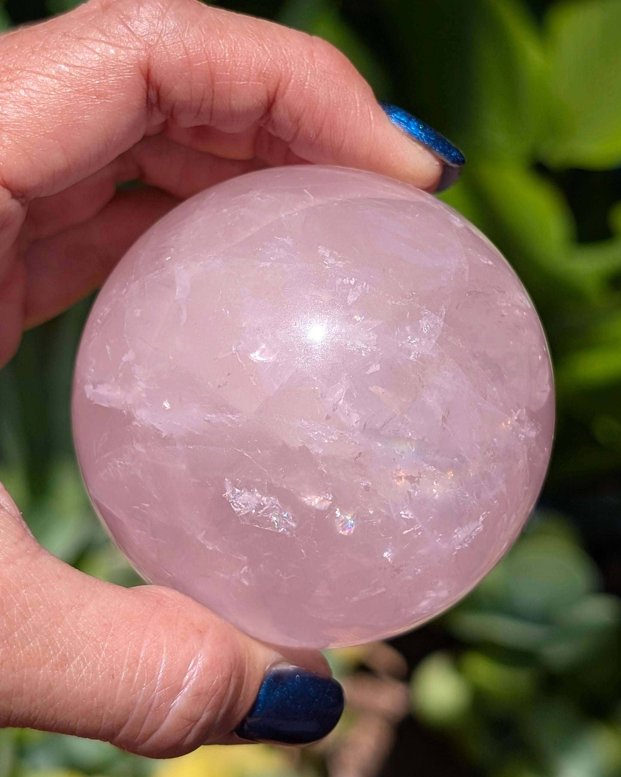 Rose Quartz Sphere - Opt. K