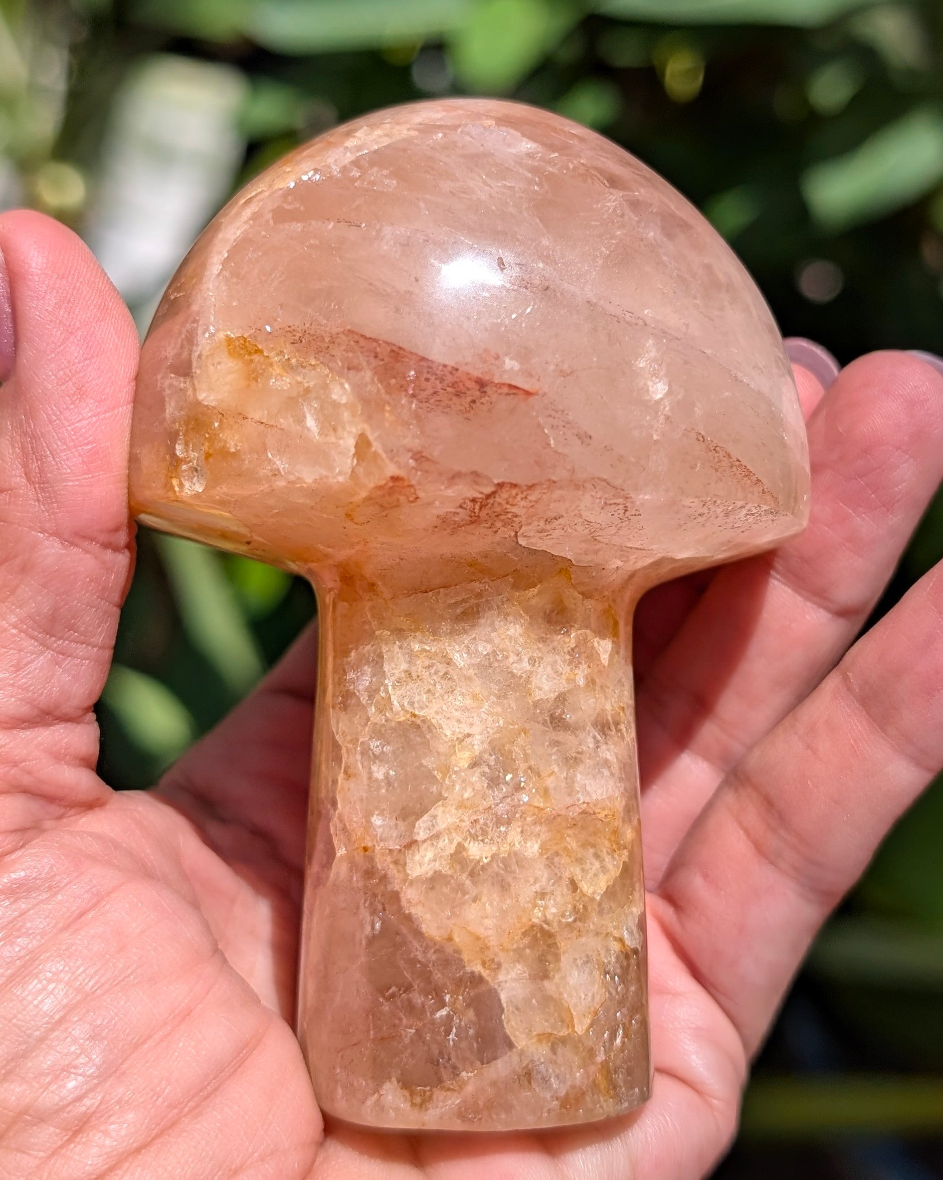 Fire Quartz Mushroom