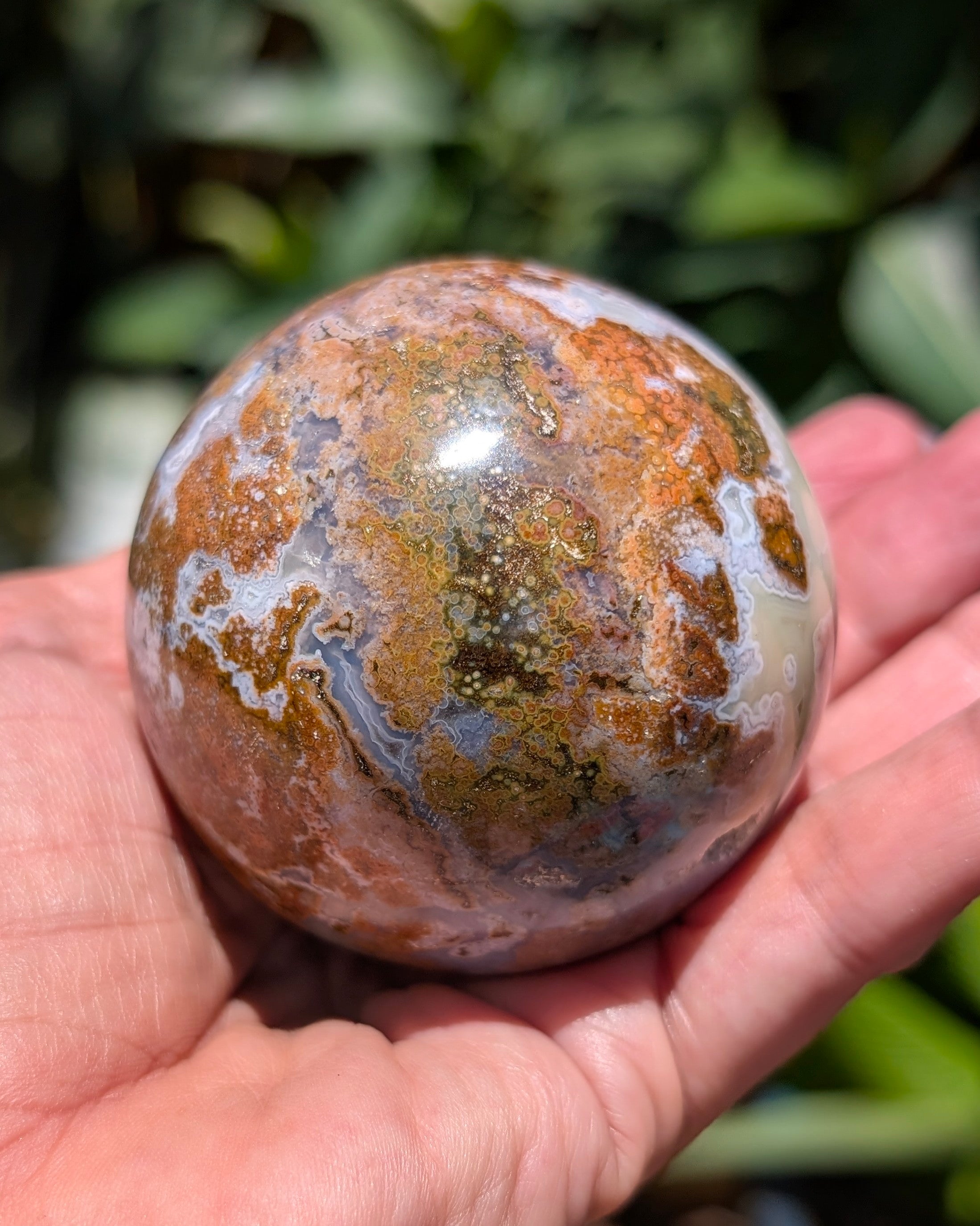 Sea Jasper Sphere - Opt. H