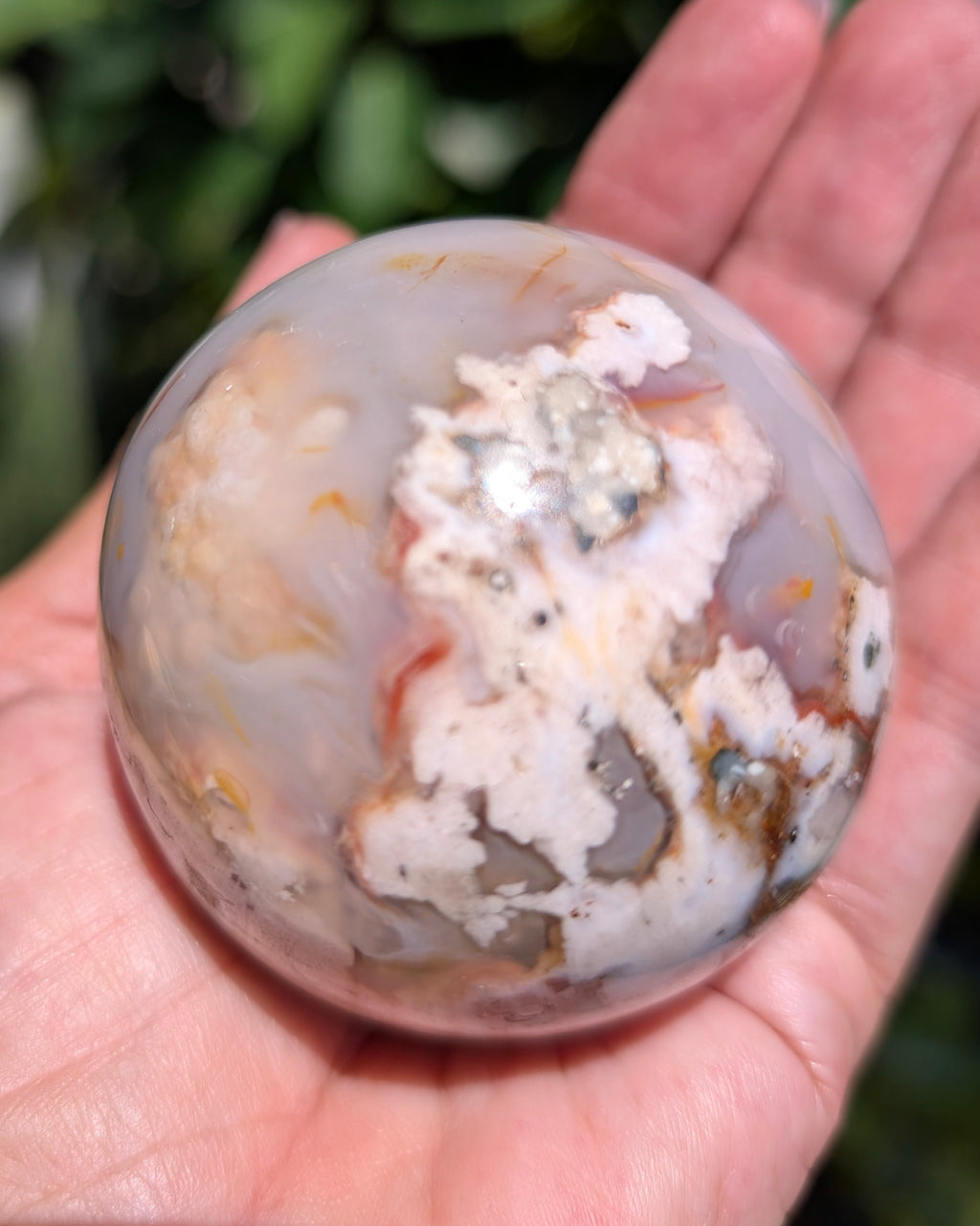 Flower Agate Sphere K