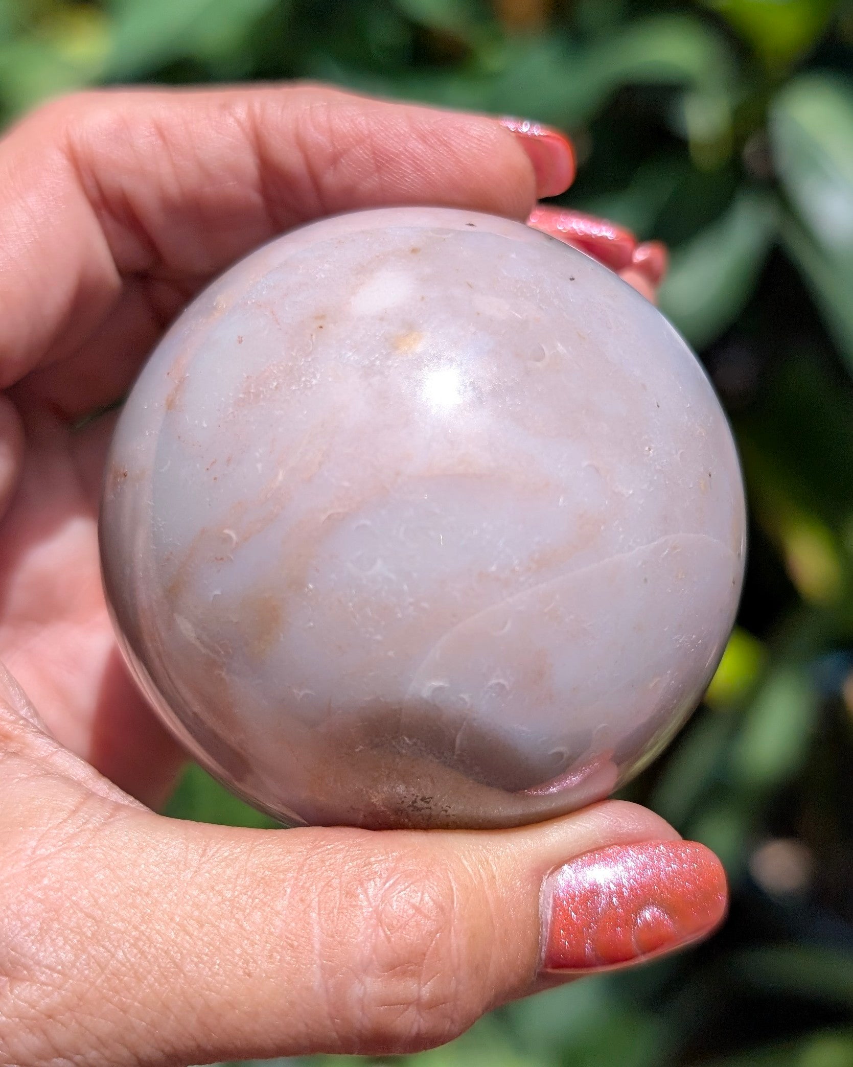 Sea Jasper Sphere - Opt. R