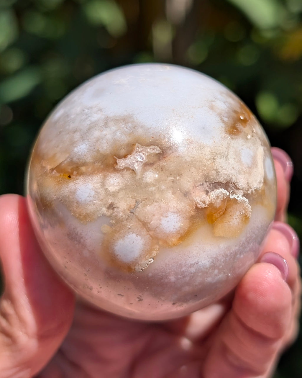 Flower Agate Sphere L