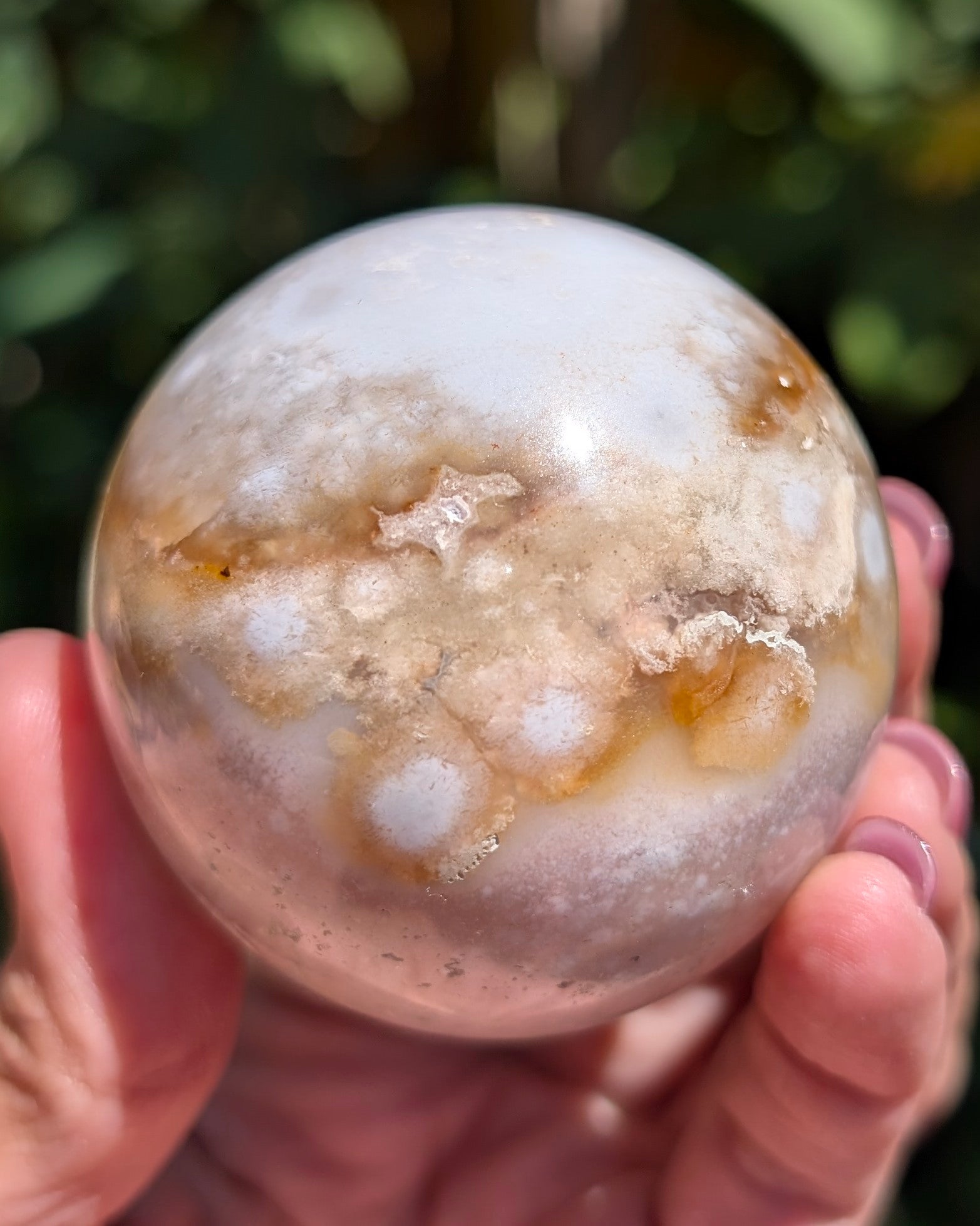 Flower Agate Sphere L