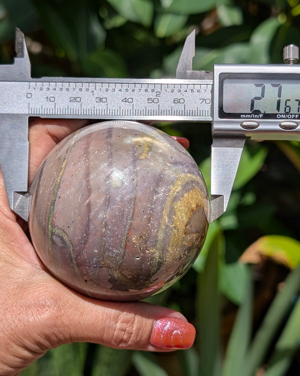 Sea Jasper Sphere - Opt. N