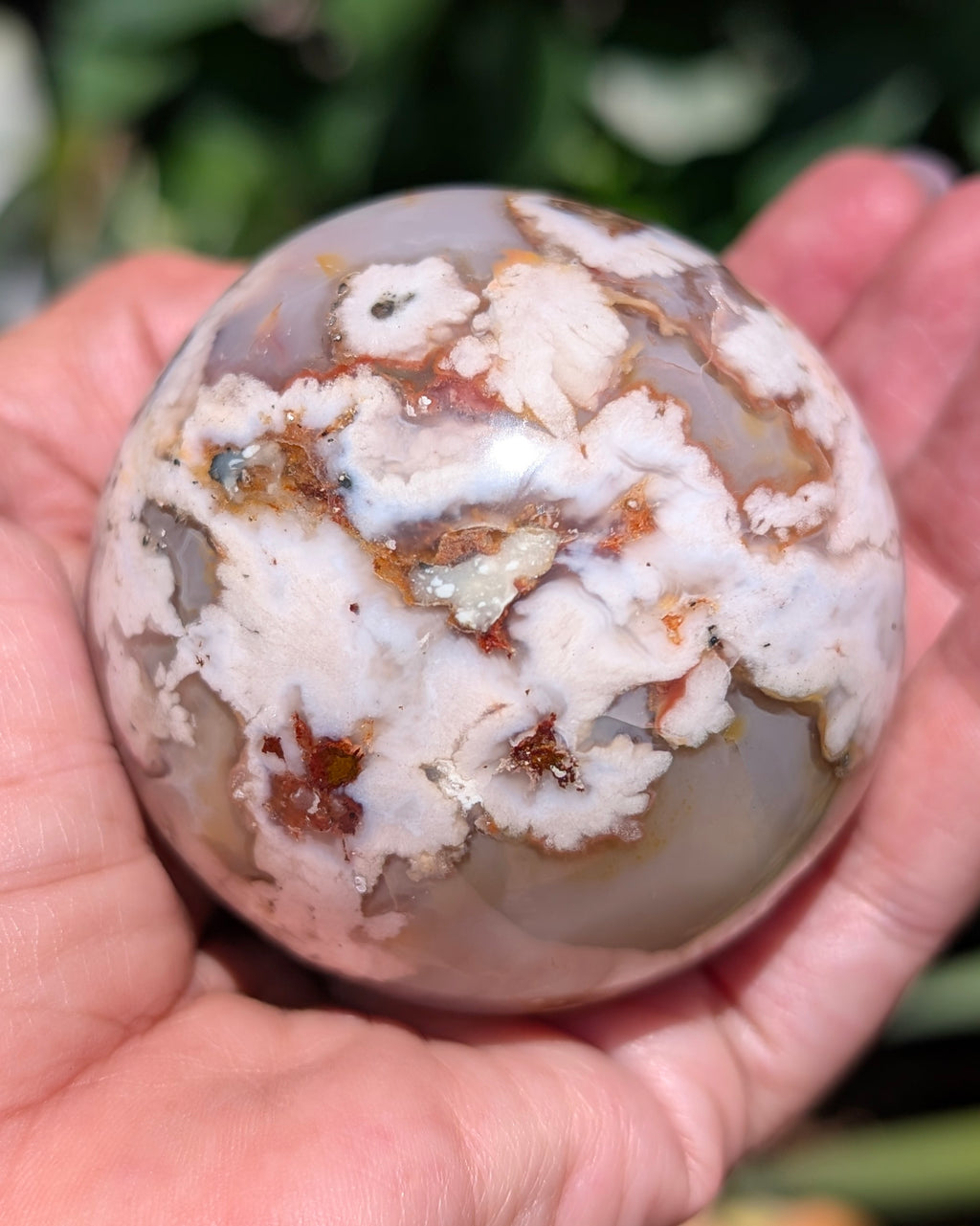 Flower Agate Sphere K