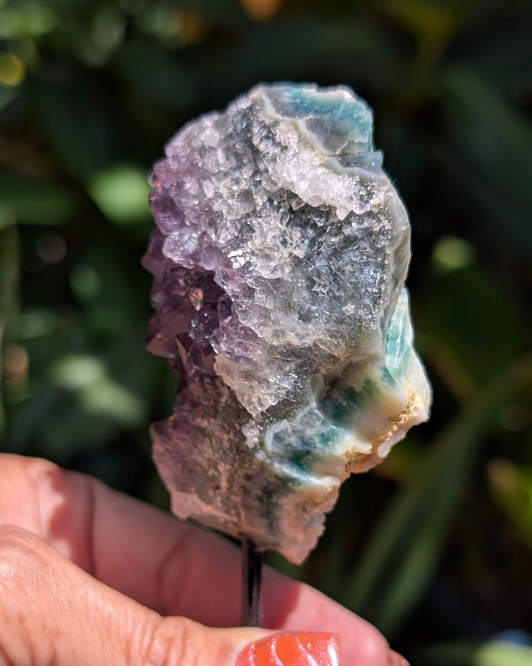 Druzy Amethyst on Metal Stand - Opt. E