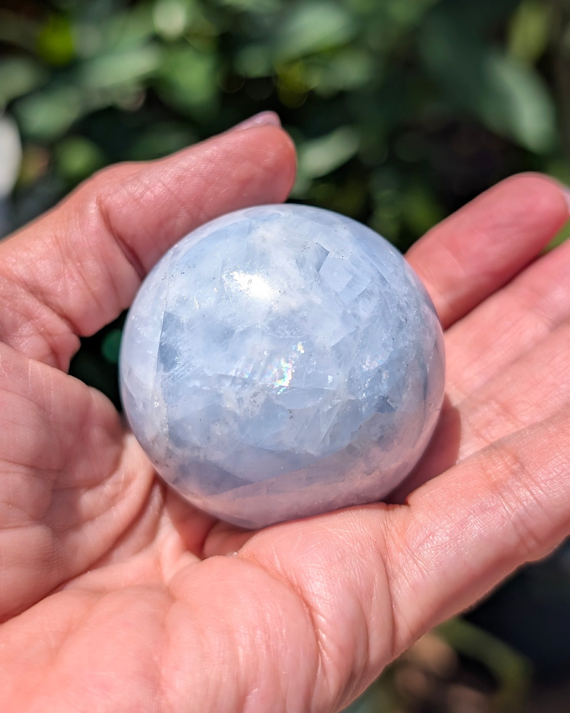 Blue Calcite Sphere D