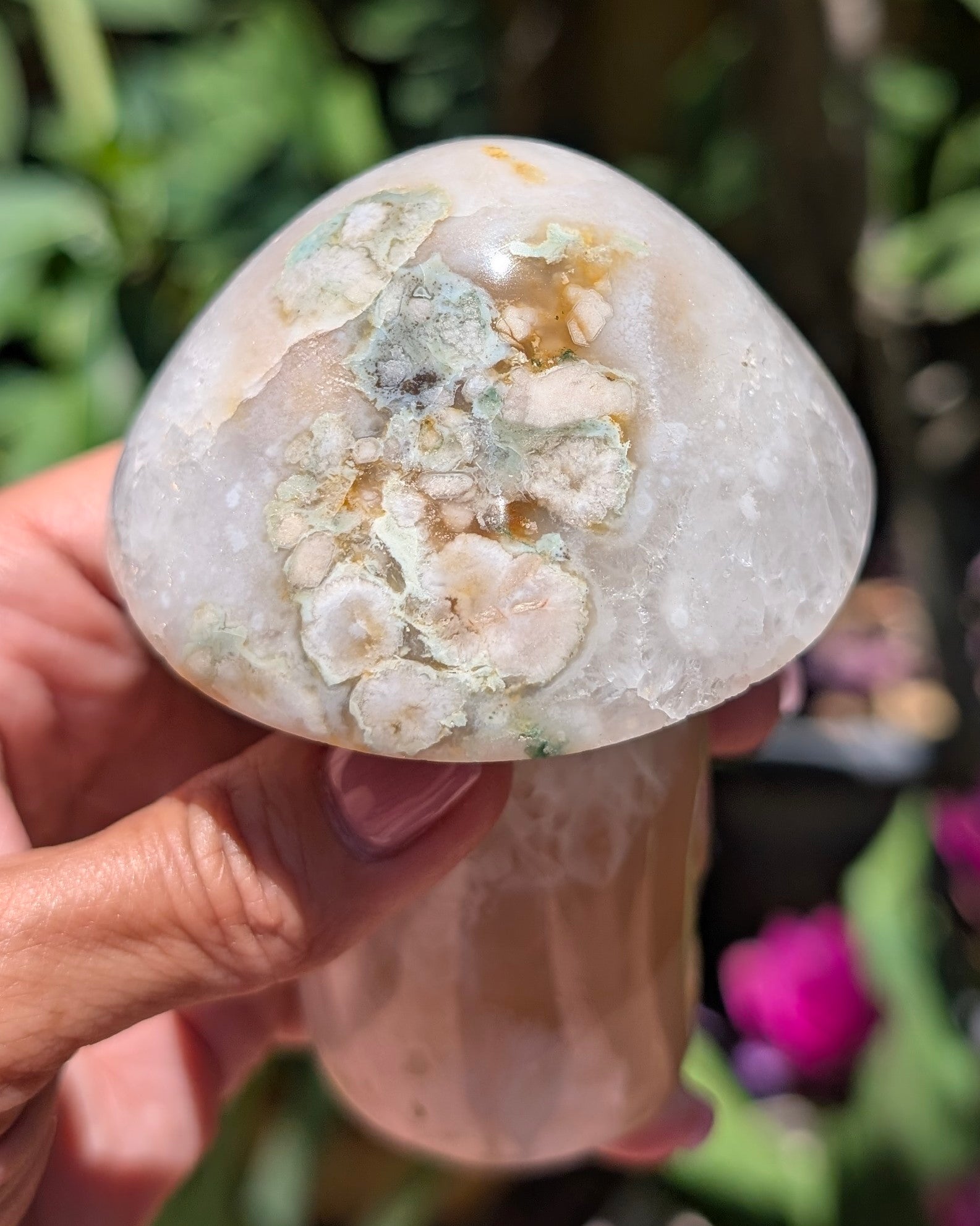 Flower Agate Mushroom E