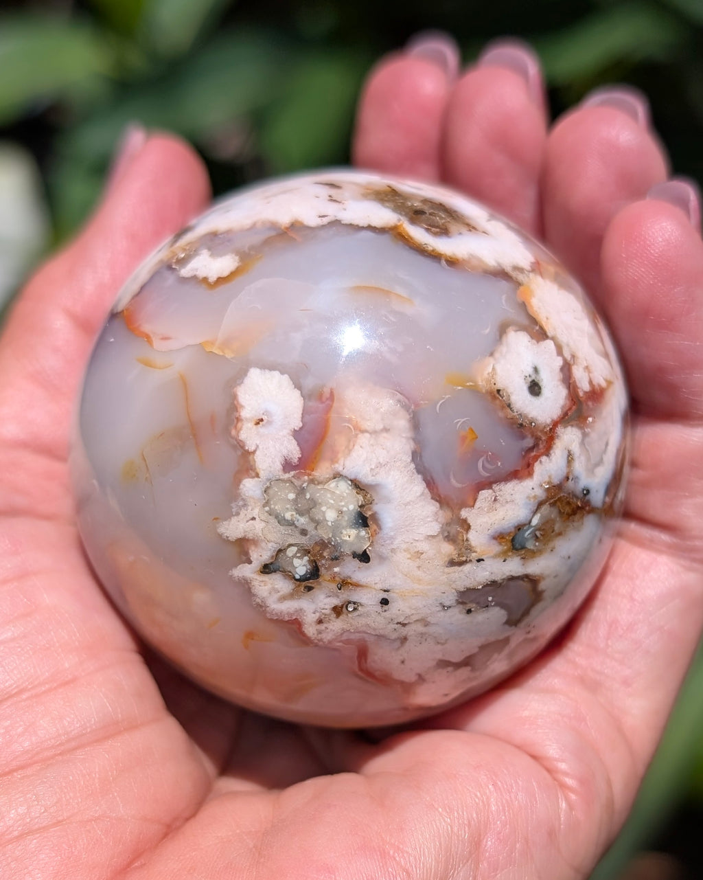 Flower Agate Sphere K
