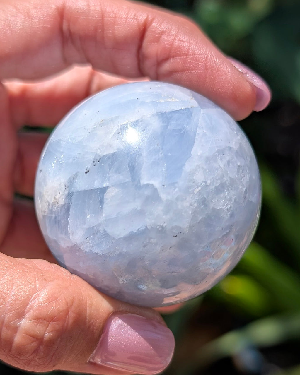 Blue Calcite Sphere D