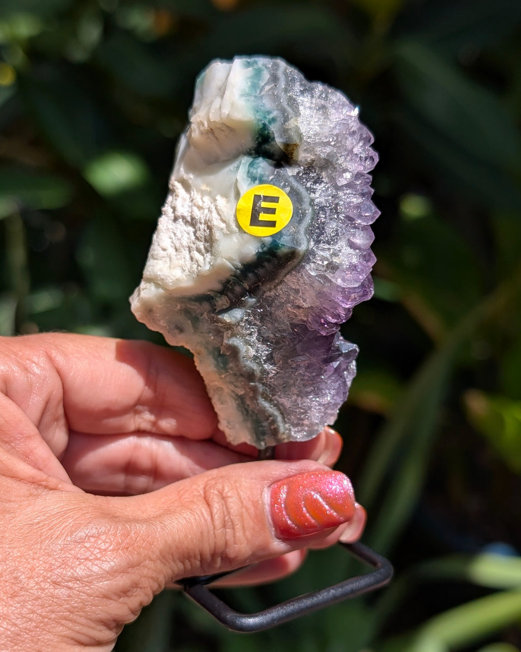 Druzy Amethyst on Metal Stand - Opt. E