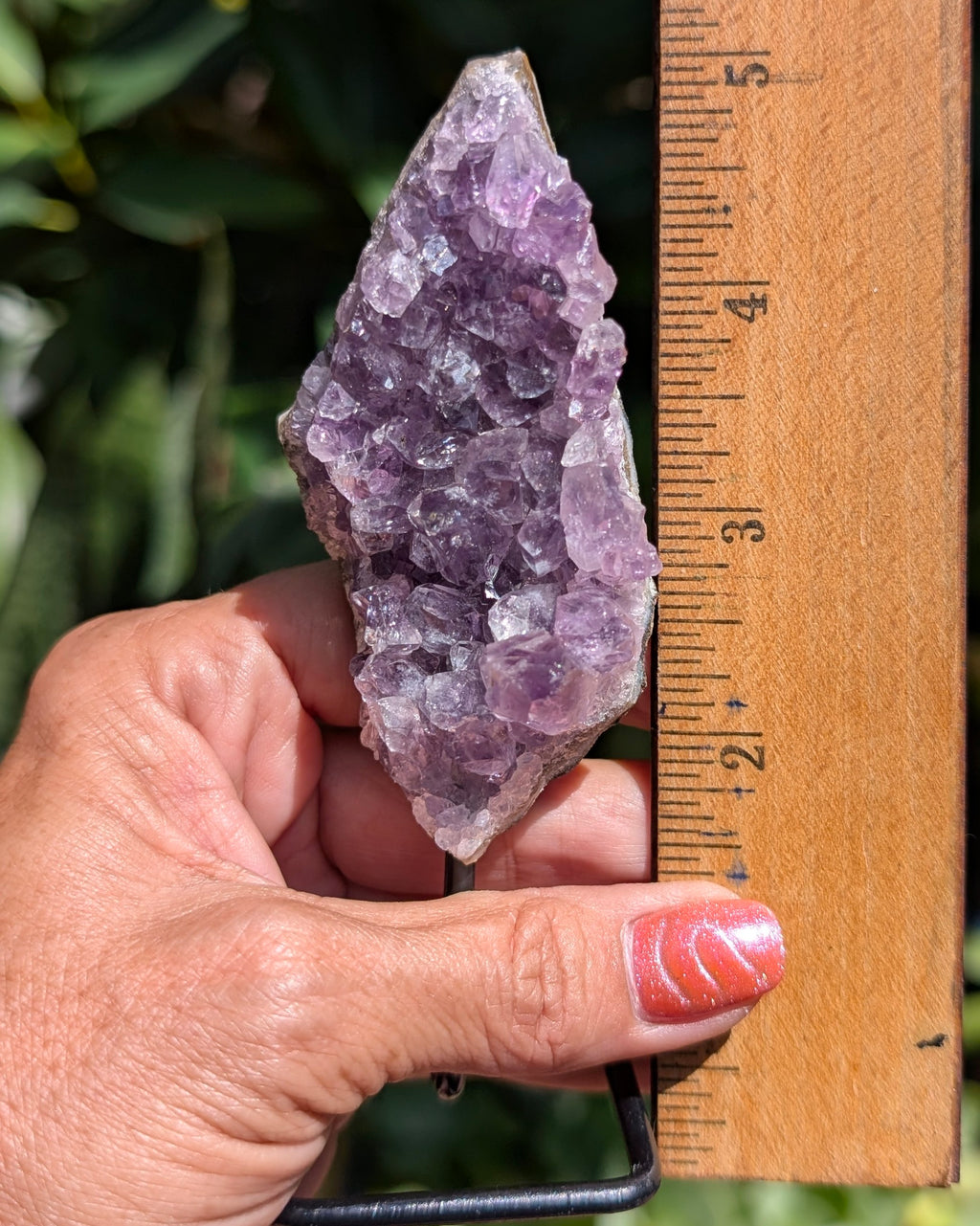 Druzy Amethyst on metal stand - Opt. D