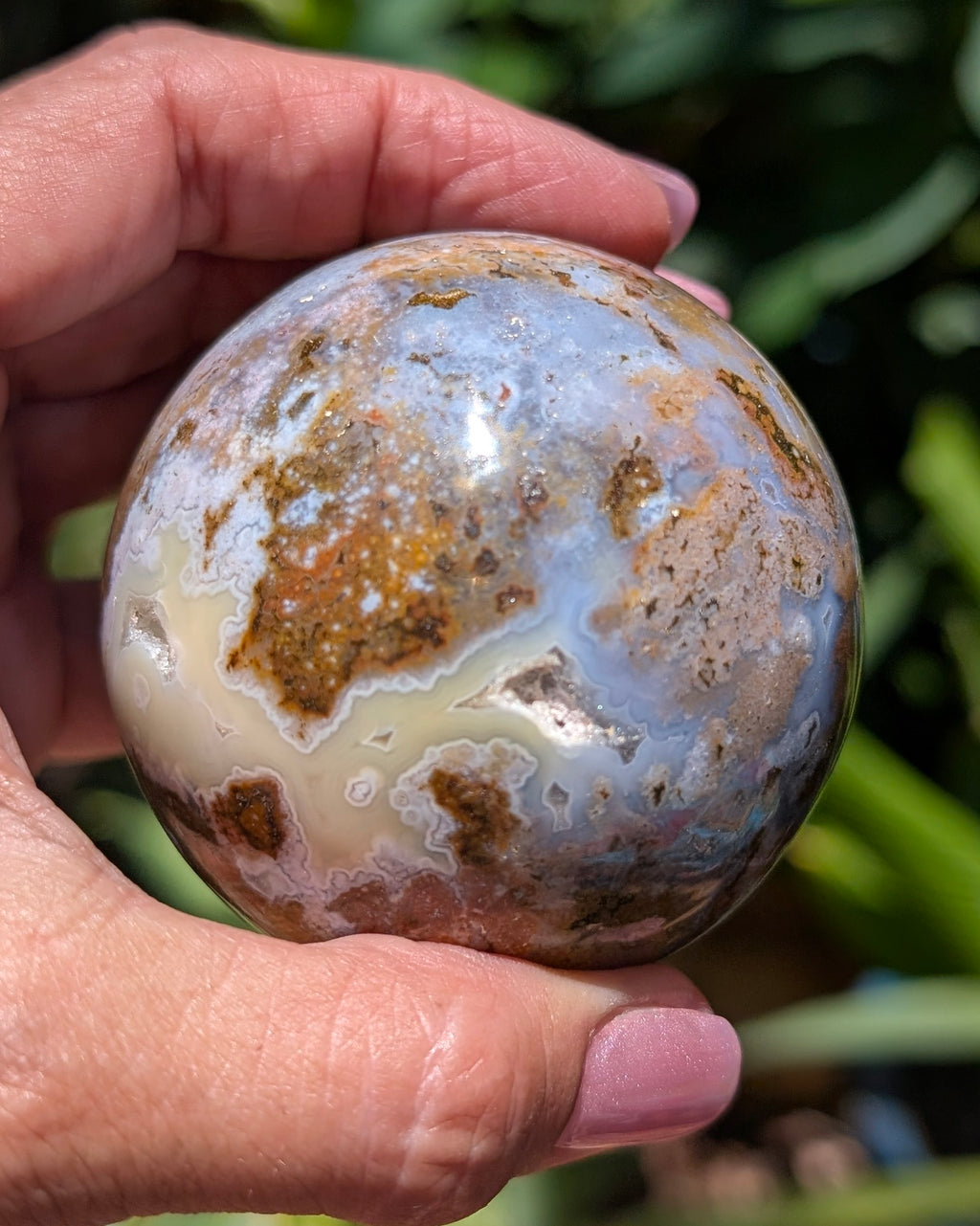 Sea Jasper Sphere - Opt. H