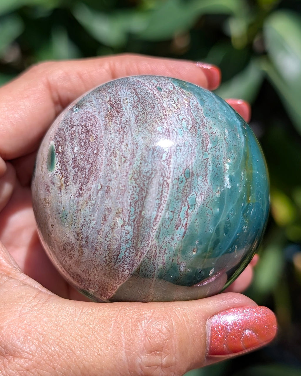 Sea Jasper Sphere - Opt. G