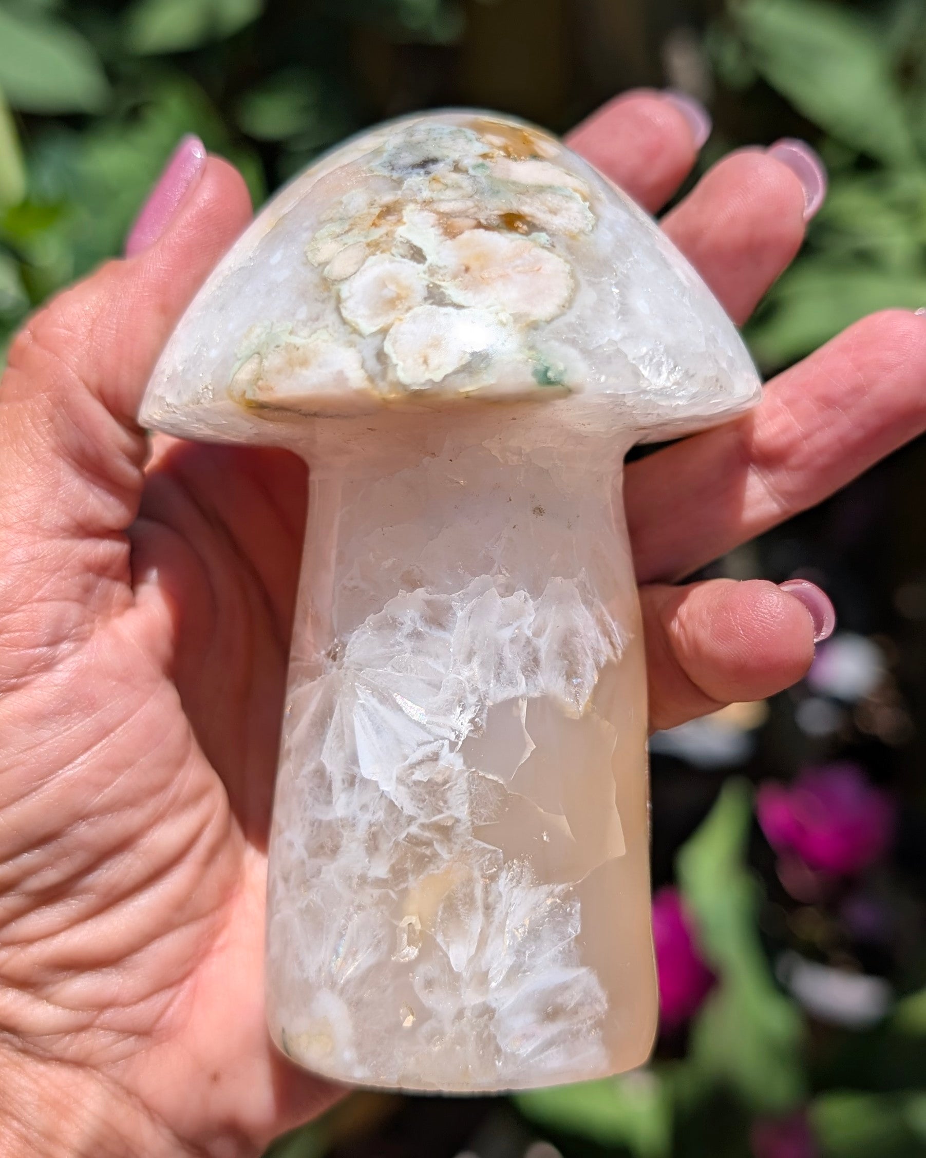 Flower Agate Mushroom E