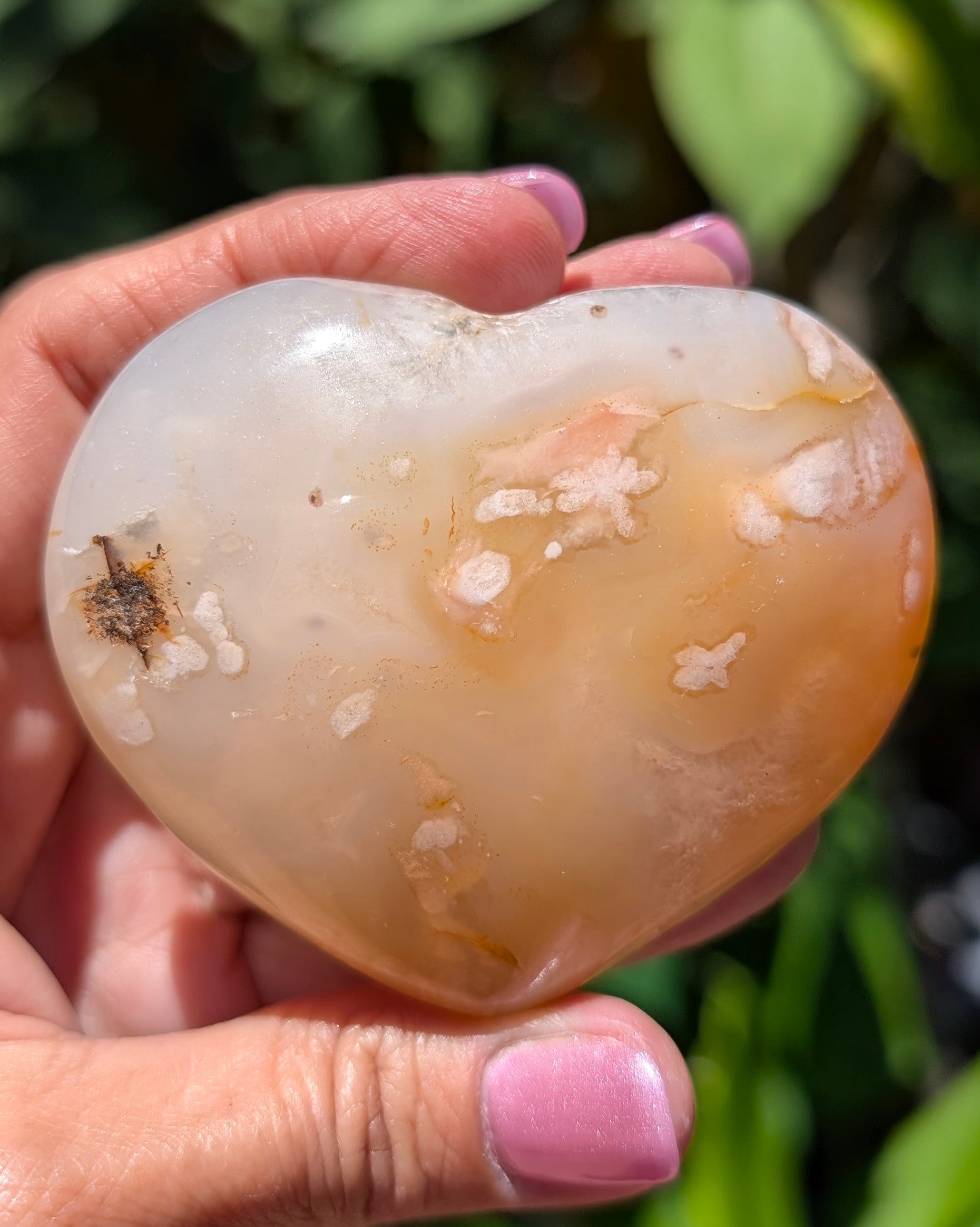 Flower Agate Heart H