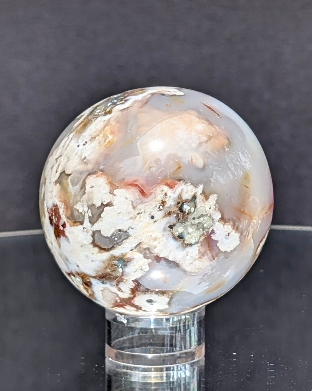 Flower Agate Sphere K