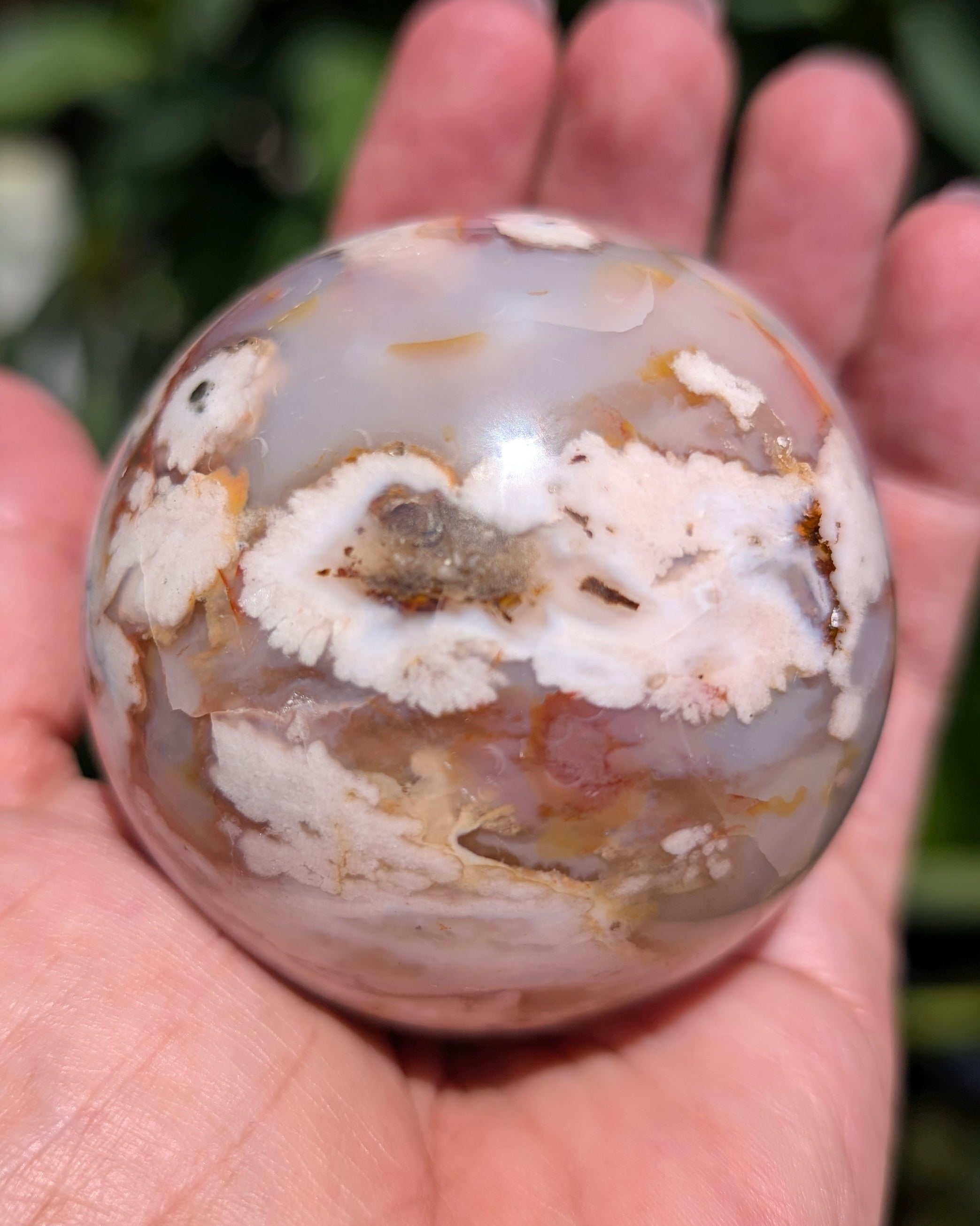 Flower Agate Sphere K