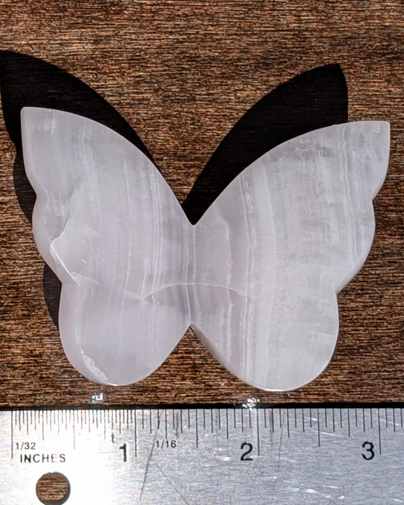 Pink Calcite Butterfly W