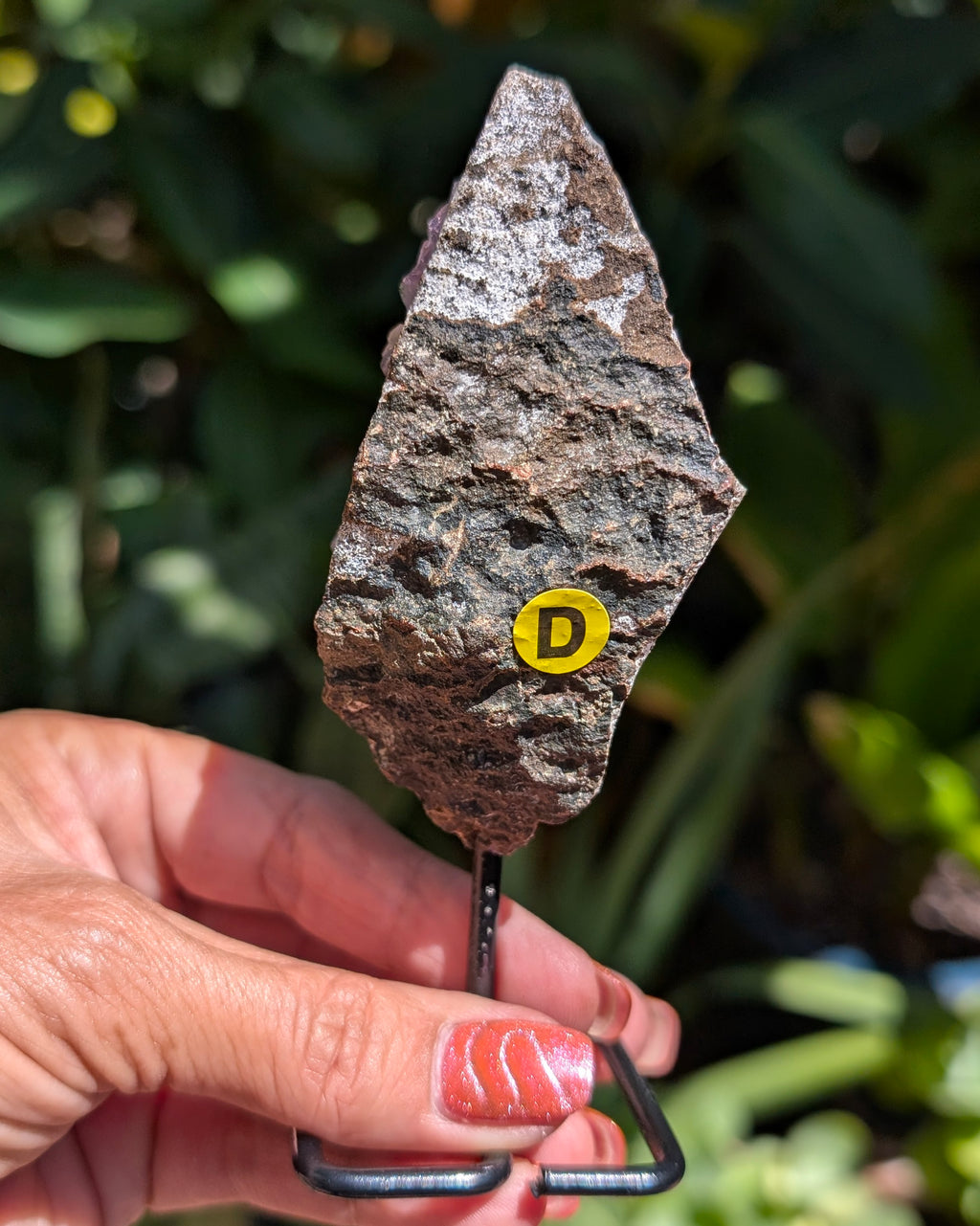 Druzy Amethyst on metal stand - Opt. D