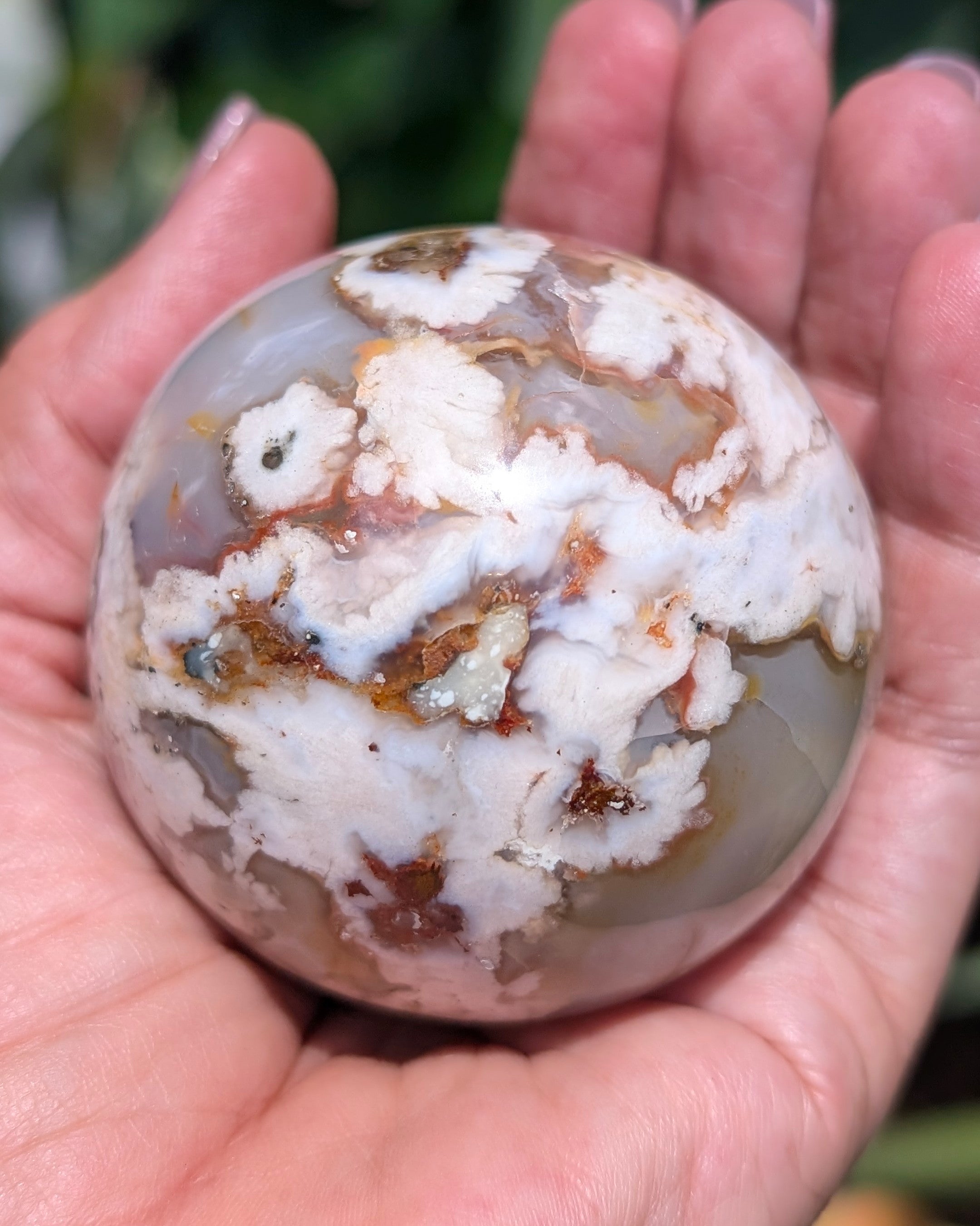 Flower Agate Sphere K