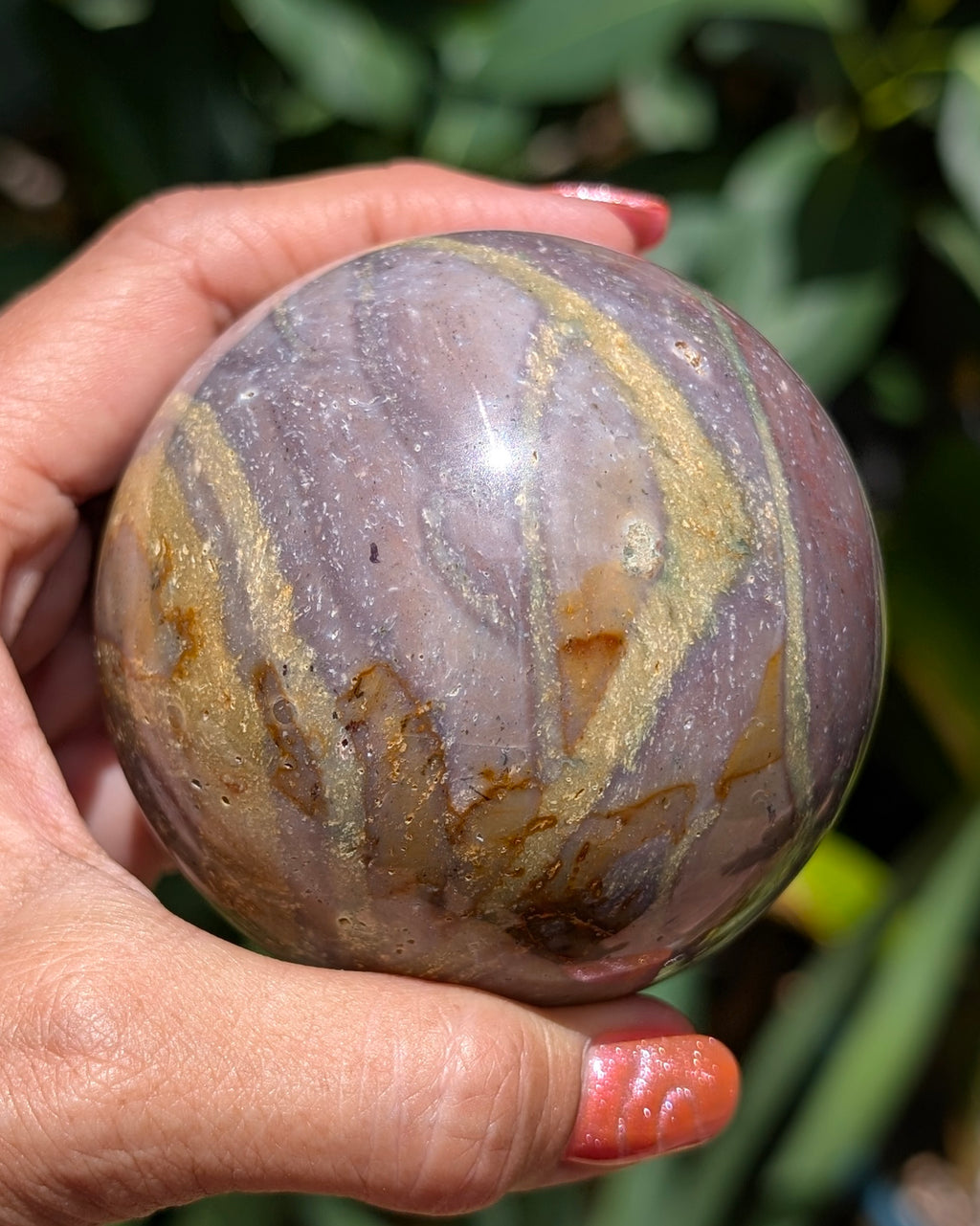 Sea Jasper Sphere - Opt. N