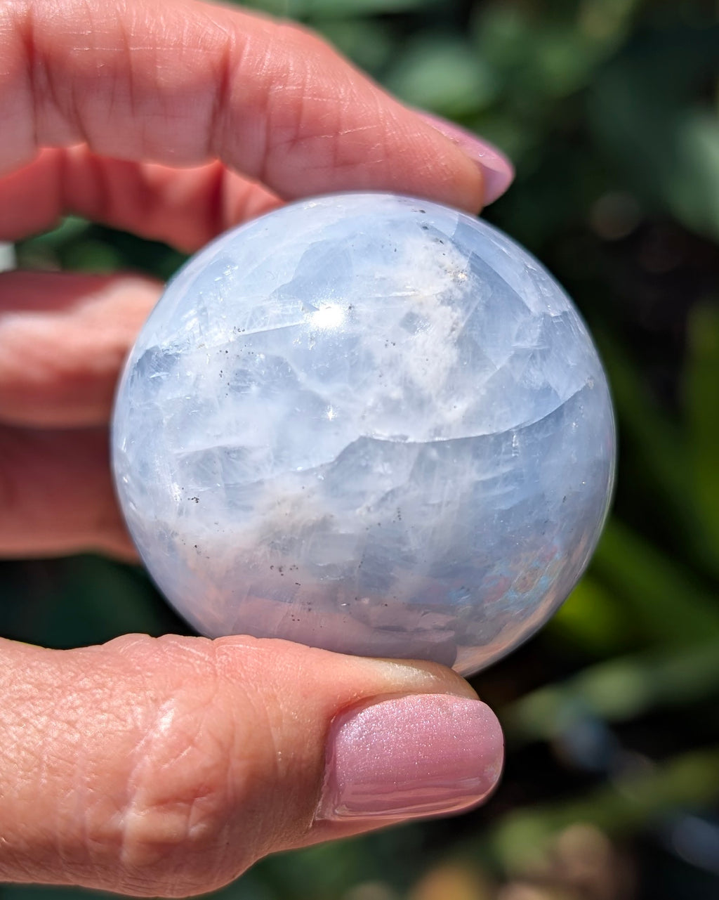 Blue Calcite Sphere D