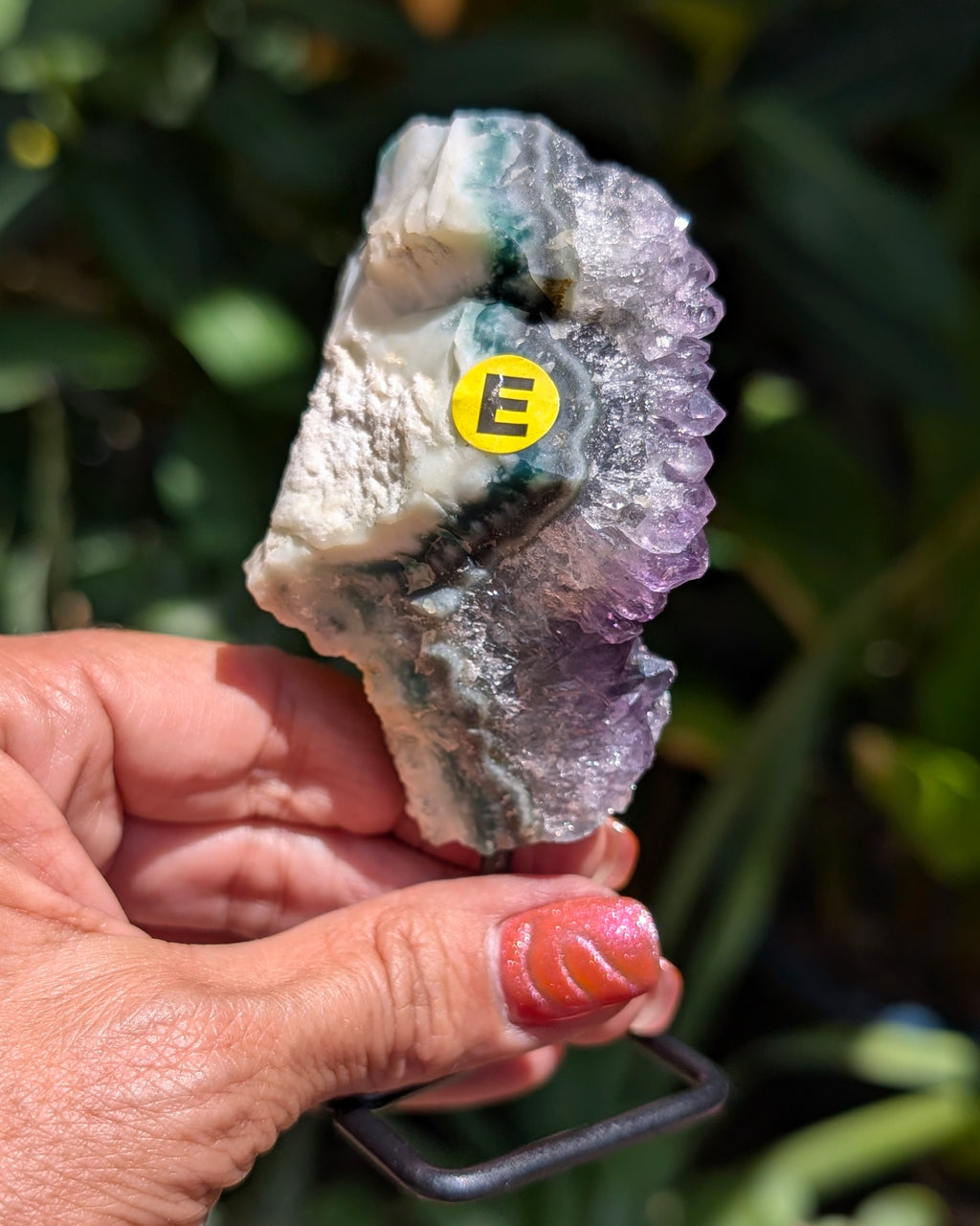 Druzy Amethyst on Metal Stand - Opt. E